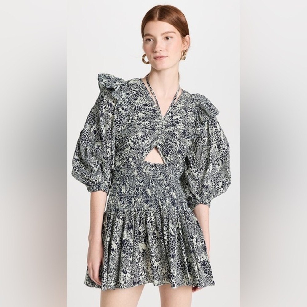 NWT Sea Priya Print Puff Sleeve Romper SIZE 00
